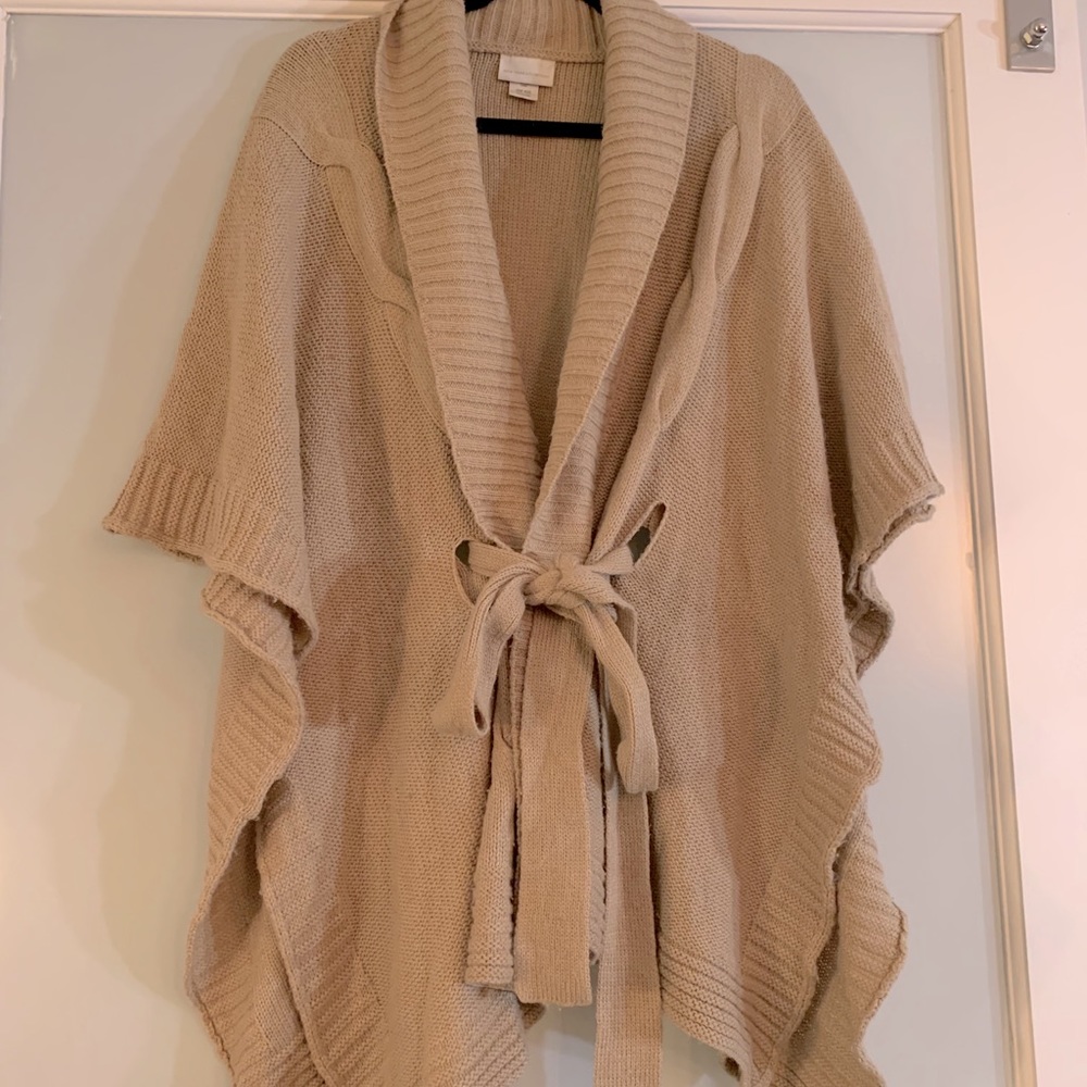 New York & Co Cable Knit Cape Sweater